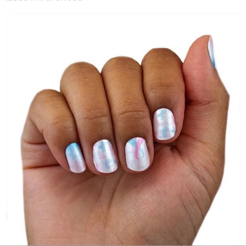 *Retired* Color Street: Never Forgotten | Awareness Set Pastel Pink Blue Pastel - Picture 7 of 9